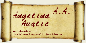 Angelina Avalić vizit kartica